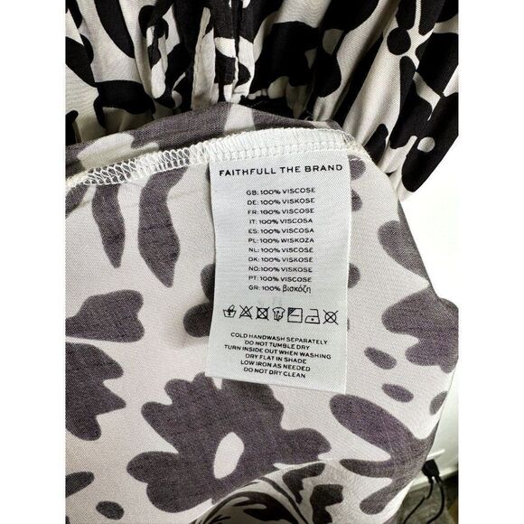 Faithfull The Brand X Revolve Amika Mini Dress, Sidra Floral Print Ecru, US 4/S - Picture 9 of 10